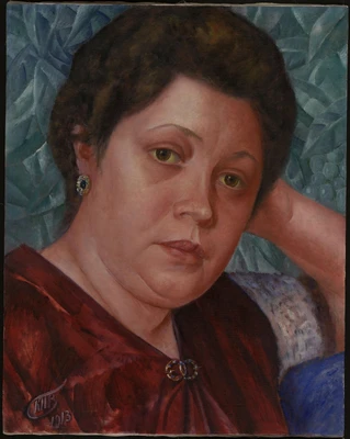 К.С. Петров-Водкин. «Портрет В.Н. Петровой-Званцевой». 1913